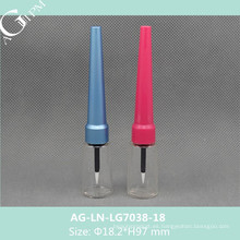 Plástico especial forma delineador de ojos tubo/delineador envase AG-LN-LG7038-18, empaquetado cosmético de AGPM, colores/insignia de encargo